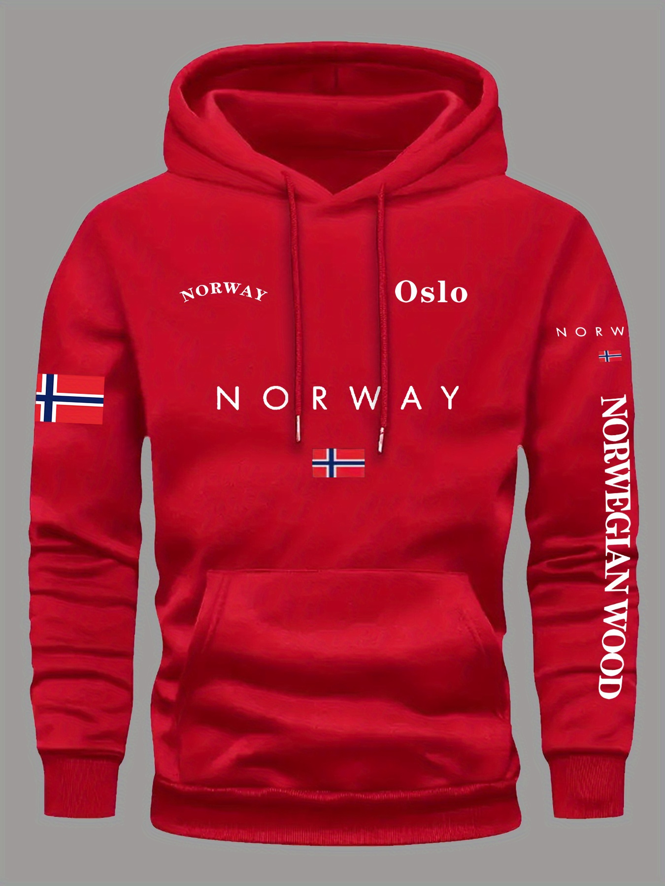 Outdoor Adventure Outfit - NORVEÇ Bayrağı Kapüşonlular Erkek Kadın Açık