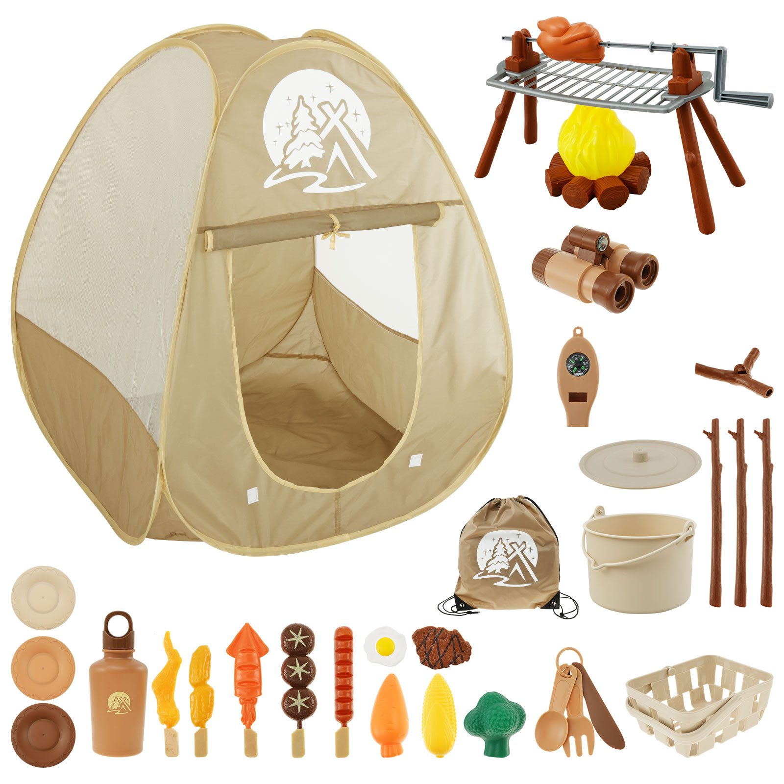Outdoor Adventure Kit For Kids - Çocuklar Kamp Oyuncak Seti Çadır Pop